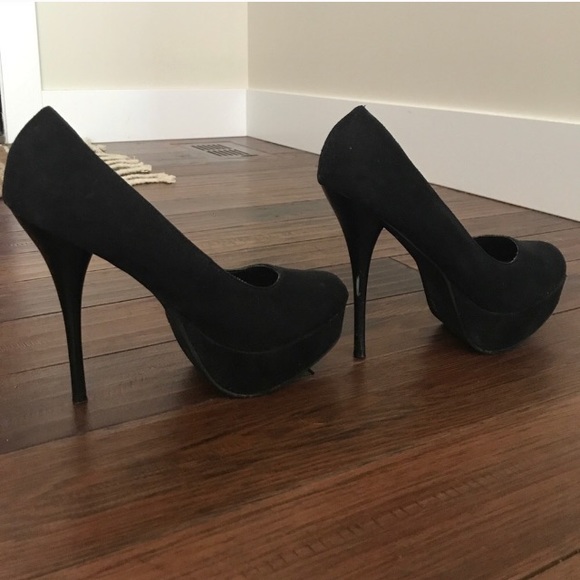 Charlotte Russe Shoes - CHARLOTTE RUSSE Velvety Black Pumps